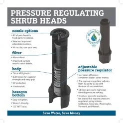 Orbit 4 ft. Adjustable Pattern Pressure Regulated Pop-Up Shrub Head Irrigation Sprinkler 8 Orbit 4 ft. Adjustable Pattern Pressure Regulated Pop-Up Shrub Head Irrigation Sprinkler -Spring Hill Nurseries Shop blacks orbit fixed head sprinklers 54055 a0 1000