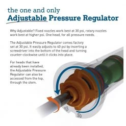 Orbit 3 in. Professional Pressure Regulated Spray Head Sprinkler with Brass Full Pattern Nozzle -Spring Hill Nurseries Shop blacks orbit fixed head sprinklers 80357 31 1000