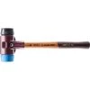 Halder Simplex 4 lbs. Mallet with Soft Blue Rubber 60 Long Handle and STAND-UP Black Rubber Inserts