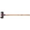 Halder Simplex 4 lbs. Mallet with 60 Long Handle Black Rubber, Stand-Up Black Rubber Inserts