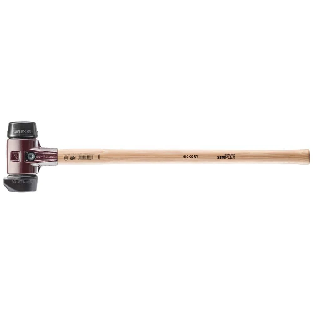 Halder Simplex 4 lbs. Mallet with 60 Long Handle Black Rubber, Stand-Up Black Rubber Inserts 1 Halder Simplex 4 lbs. Mallet with 60 Long Handle Black Rubber, Stand-Up Black Rubber Inserts