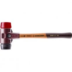 Halder Simplex 40 22 oz. Mallet with Black Rubber, Red Plastic Inserts