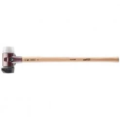 Halder Simplex 4 lbs. Mallet with 60 Long Handle, Superplastic, STAND-UP Black Rubber Inserts