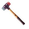 Halder Simplex 12oz. Mallet with Cast Iron Housing Acacia Hard Wood Handle Red Plastic Face and Gray Rubber Face