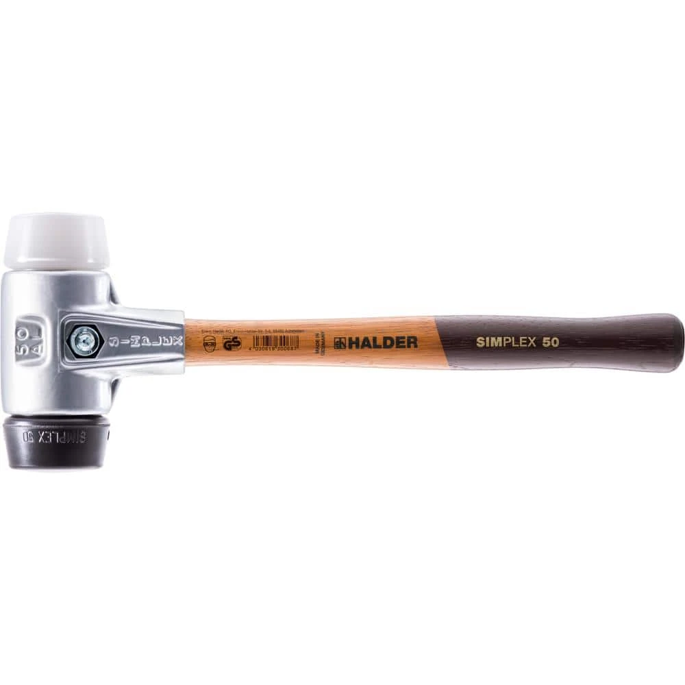 Halder Simplex 30 7 oz. Mallet, Aluminum Housing with Black Rubber, Superplastic Inserts 1 Halder Simplex 30 7 oz. Mallet, Aluminum Housing with Black Rubber, Superplastic Inserts