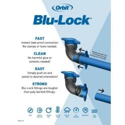 Orbit In-Ground Sprinkler System with 1/2 in. Blu-Lock Tubing System and B-Hyve Smart Hose Faucet Timer with Wi-Fi Hub -Spring Hill Nurseries Shop orbit sprinkler fittings 50022 1f 1000
